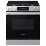 Samsung BESPOKE 30" 6 Cu. Ft. Convection des ventilateurs 5-Burner Gamme de gaz à glissière (NSG70H60SRAA) - Acier inoxydable