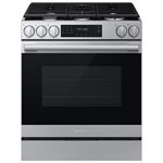 Samsung 30" 6.0 Cu. Ft. Vrai Convection 5-Burner Gamme de gaz à glissière (NSG80H60SRAA) - Acier inoxydable