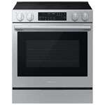 Samsung BESPOKE 30" 6.3 Cu. Ft. True Convection Smooth Top Slide-In Electric Range (NSE90H63SRAC) - Stainless Steel