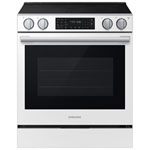 Samsung 30" 6.3 Cu. Ft. True Convention 5-Element Slide-In Electric Range (NSE80H63SWAC) - White