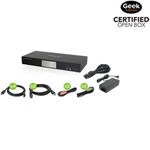 Open Box - IOGEAR 2-Port 4K Dual View DisplayPort KVMP with USB 3.0 Hub and Audio (GCS1942)