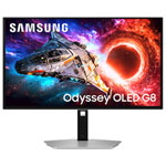 Samsung Odyssey G8 27" 4K Ultra HD 240Hz 0,03 ms GTG OLED G-Sync FreeSync Moniteur de jeux (LS27HG802SNXZA) - argent