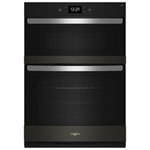 Open Box -Whirlpool 30" 6.4 Cu Ft True Convection Electric Combination Wall Oven -Black Stainless -Scratch & Dent