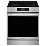 Frigidaire Gallery 30" 6.0 Cu. Ft. True Convection 5-Burner Slide-In Gas Range with Integrated Griddle - Stainless