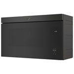 Open Box - Whirlpool Over-The-Range Turntable-Free Flush-Mount Microwave - 1.1 Cu. Ft. - Black Stainless Steel - Scratch & Dent