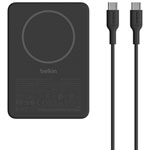 Belkin BoostCharge Slim 5000 mAh Magnetic Wireless Power Bank with Magsafe Qi - Black