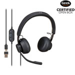 Open Box - Logitech Zone Over-Ear Noise Cancelling Sound Isolating Headphones with Mic (981-000876) - Black