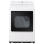 Open Box - LG 7.3 Cu. Ft. Electric Dryer with AI Sensor Dry, Wrinkle Prevent, Energy Star & ThinQ (DLE8200W) - Alpine White - Scratch & Dent