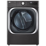 Open Box - LG 9 Cu Ft Large Capacity Stackable Electric Dryer with AI Sensor Dry, TurboSteam, Energy Star & ThinQ (DLEX8900B) -Black Steel -Perfect Condition
