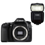 Canon EOS 80D DSLR Camera (Body Only) with Speedlite 430EX III-RT Flash