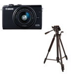 Canon EOS M100 Mirrorless Camera with 15-45mm Lens & Tripod