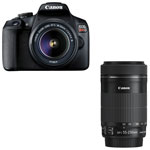 Canon EOS Rebel T7 DSLR Camera with 18-55mm/55-250mm IS Lenses