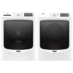 Maytag 5.5 Cu. Ft. laveuse à vapeur à haute efficacité avant & 7.4 Cu. Ft. Séchoir - blanc
