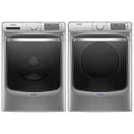 Maytag 5.8 Cu. Ft. HE Front Load Steam Washer & 7.4 Cu. Ft. Electric Steam Dryer- Metallic Slate