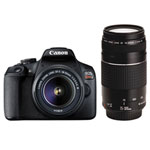 Canon EOS Rebel T7 DSLR Camera with 18-55mm/75-300mm Lenses