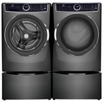 Electrolux 5.2 Laveur à vapeur à charge avant Cu Ft & 8.0 Séchoir à vapeur électrique Cu Ft 2 27" Piédestal - gris