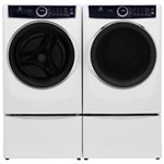 Electrolux 5.2 Laveur à vapeur à charge avant Cu Ft & 8.0 Séchoir à vapeur électrique Cu Ft 2 27" Piédestal - blanc