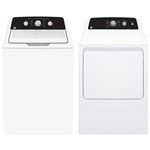GE 4.4 Cu. Ft. Top Load Washer & 6.2 Cu. Ft. Electric Dryer - White