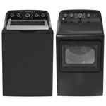 GE 4.9 Cu. Ft. Top Load Washer & 7.2 Cu. Ft. Electric Dryer - Diamond Grey