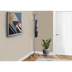 Monarch 70" Metal Coat Rack - White