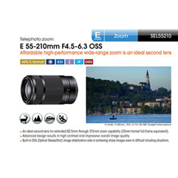 SONY SEL55210 E 55-210mmF4.5-6.3OSSブラック E 55-210mm F4.5-6.3 OSS | SEL55210 | Sony Canada