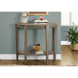 Contemporary Half-Moon Accent Table - White