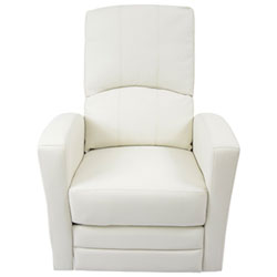 Costway Chaise berçante rembourré moderne fauteuil à bascule pour salon  chambre beige