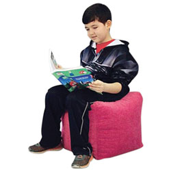 Comfy Kids - Polyester Cube Bean Bag Chair - Cheetah