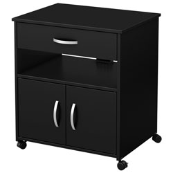 Axess Contemporary Mobile Printer Stand - Pure Black