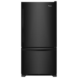 Whirlpool 33" 21.9 Cu. Ft. Bottom Freezer Refrigerator with LED Lighting (WRB322DMBB) - Black-on-Black