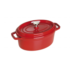 STAUB Cherry Oval Cocotte - 5.7 Qt. / 5.5 L In Red