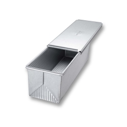 USA PAN Non-Stick Large Pullman Loaf Pan & Cover, 13" X 4