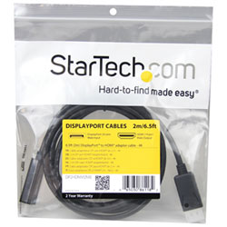 StarTech 1m (3 ft.) DisplayPort to HDMI Cable (DP2HDMM1MB) - Black