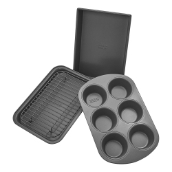 CHICAGO METALLIC 4-Piece Non-Stick Toaster Oven Bakeware Set