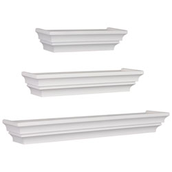 Madison 3-Piece Wall Shelf - White
