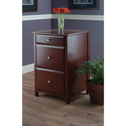 Delta Transitional 3-Drawer File Cabinet - Walnut