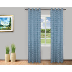 Gouchee Design Hex Curtain - Set of 2 - Teal/White