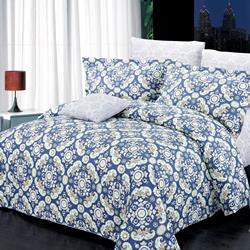 NORTH HOME Harper 100% Cotton 4 PC Duvet Cover Set (Queen )