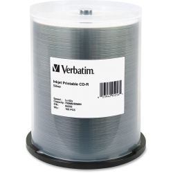 VERBATIM Inkjet Print CD-R Discs In Silver