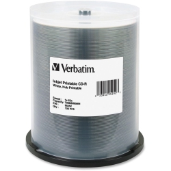 VERBATIM 52X Inkjet/hub Printable CD-R Discs