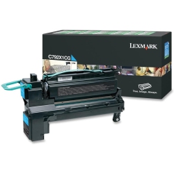 LEXMARK C792, X792 Extra High Yield Return Program Print Cartridge In Cyan
