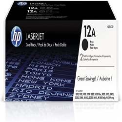 HP 12A 2-Pack Original Laserjet Toner Cartridges In Black