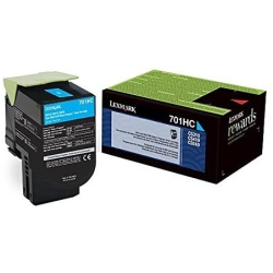 LEXMARK 701Hc 70C1Hc0 Original Return Program Toner Cartridge High Yield In Cyan