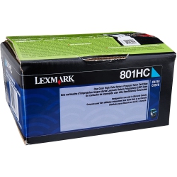 LEXMARK Cx410/510 Toner High Yield Toner Cartridge (801Hc) In Cyan