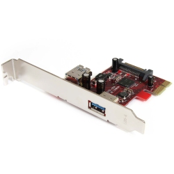 STARTECH 2 Port PCie USB 3.0 Card With Usap - 1 Internal 1 External