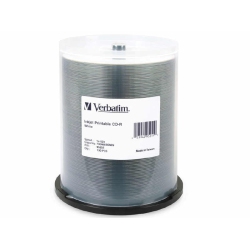 VERBATIM CD-R 700Mb 52X Inkjet Printable - - (95251) In White
