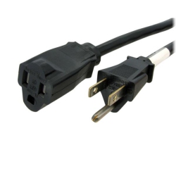 STARTECH 6 Ft Power Cord Extension - Nema 5-15R to Nema 5-15P