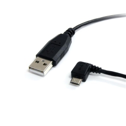 STARTECH 3 Ft Micro USB Cable - A to Left Angle Micro B