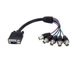 STARTECH 1 Ft Coax HD15 VGA to 5 Bnc RGBhv Monitor Cable - M/f