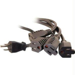 CABLES TO GO C2G 18In 16 Awg 1-To-4 Power Cord Splitter (1 Nema 5-15P to 4 Nema 5-15R)